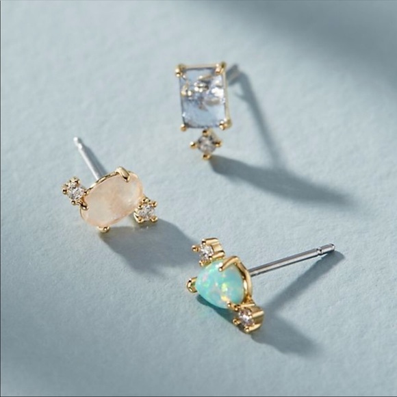 🆕NWT *RARE* Anthropologie stud earring trio